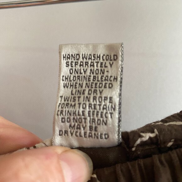 Chico's Brown Tiered Skirt White Floral Print Chico's Size 0 US Size 4 - Picture 11 of 11